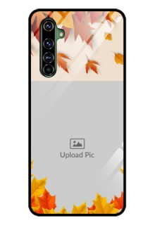 Realme X50 Pro 5G Photo Printing on Glass Case - Autumn Maple Leaves Design