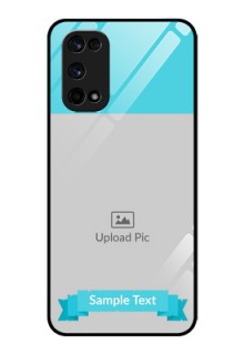 Realme X7 Pro Personalized Glass Phone Case  - Simple Blue Color Design
