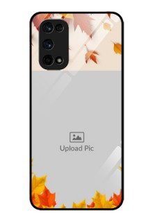 Realme X7 Pro Photo Printing on Glass Case  - Autumn Maple Leaves Design