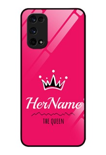 Realme X7 Pro Glass Phone Case Queen with Name