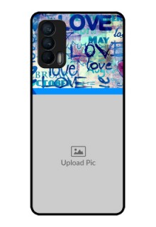 Realme X7 Custom Glass Mobile Case  - Colorful Love Design