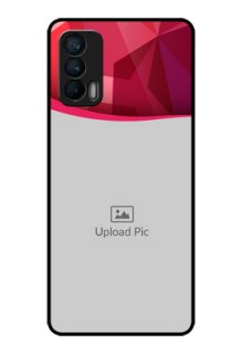 Realme X7 Custom Glass Mobile Case  - Red Abstract Design