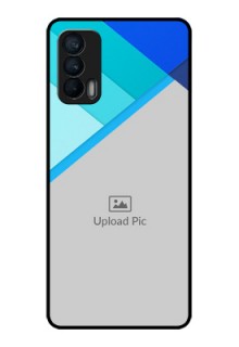 Realme X7 Custom Glass Phone Case  - Blue Pattern Design