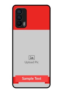 Realme X7 Custom Glass Phone Case  - Simple Red Color Design