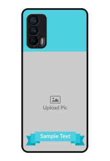 Realme X7 Personalized Glass Phone Case  - Simple Blue Color Design