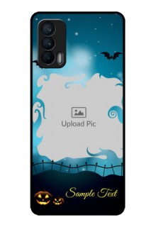 Realme X7 Custom Glass Phone Case  - Halloween frame design
