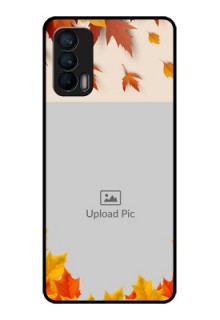 Realme X7 Photo Printing on Glass Case  - Autumn Maple Leaves Design