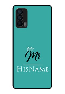 Realme X7 Custom Glass Phone Case Mr with Name