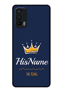 Realme X7 Glass Phone Case King with Name