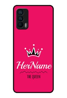 Realme X7 Glass Phone Case Queen with Name