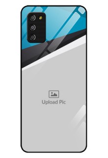 Galaxy A03s Photo Printing on Glass Case - Simple Pattern Photo Upload Design