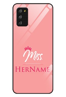 Galaxy A03s Custom Glass Phone Case Mrs with Name