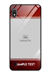 Galaxy A10 Personalized Glass Phone Case - Leather Phone Case Design