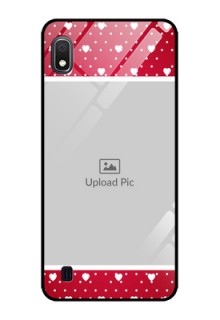 Galaxy A10 Photo Printing on Glass Case - Hearts Mobile Case Design