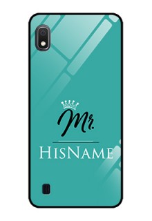 Galaxy A10 Custom Glass Phone Case Mr with Name