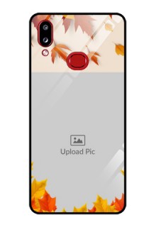 Galaxy A10s Photo Printing on Glass Case - Autumn Maple Leaves Design