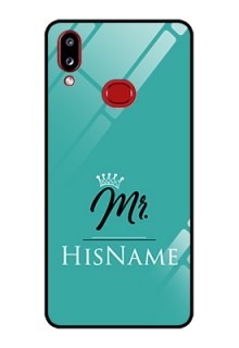 Galaxy A10s Custom Glass Phone Case Mr with Name