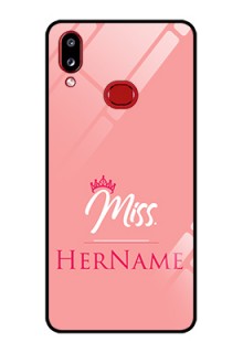 Galaxy A10s Custom Glass Phone Case Mrs with Name