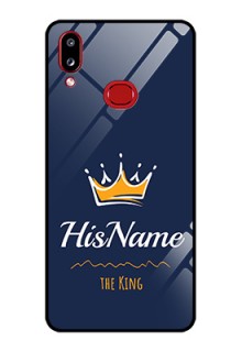 Galaxy A10s Glass Phone Case King with Name