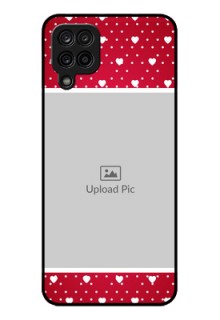 Galaxy A12 Photo Printing on Glass Case - Hearts Mobile Case Design
