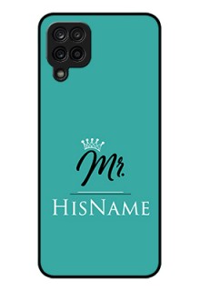 Galaxy A12 Custom Glass Phone Case Mr with Name