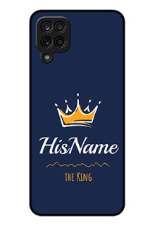 Galaxy A12 Glass Phone Case King with Name