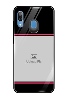 Samsung Galaxy A20 Custom Glass Mobile Case  - with Add Text Design