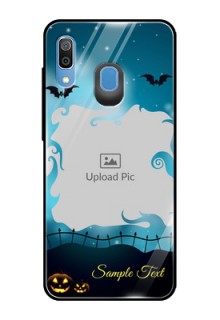 Samsung Galaxy A20 Custom Glass Phone Case  - Halloween frame design