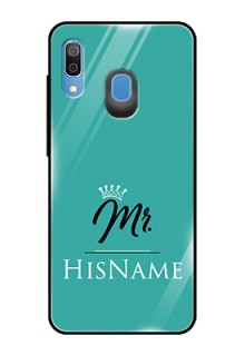 Galaxy A20 Custom Glass Phone Case Mr with Name