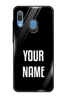 Galaxy A20 Your Name on Glass Phone Case