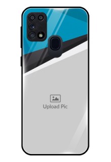 Galaxy A21s Photo Printing on Glass Case  - Simple Pattern Photo Upload Design