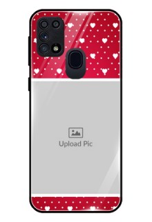 Galaxy A21s Photo Printing on Glass Case  - Hearts Mobile Case Design