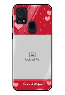 Galaxy A21s Custom Glass Phone Case  - Valentines Day Design