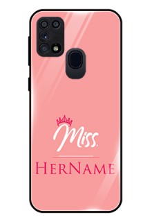 Galaxy A21s Custom Glass Phone Case Mrs with Name