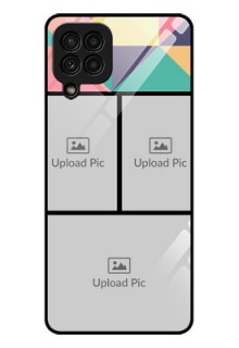 Galaxy A22 4G Custom Glass Phone Case  - Bulk Pic Upload Design
