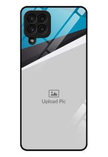 Galaxy A22 4G Photo Printing on Glass Case  - Simple Pattern Photo Upload Design