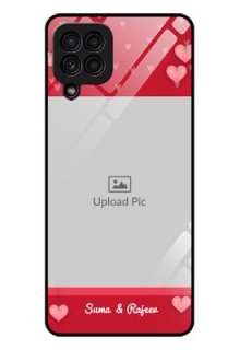 Galaxy A22 4G Custom Glass Phone Case  - Valentines Day Design