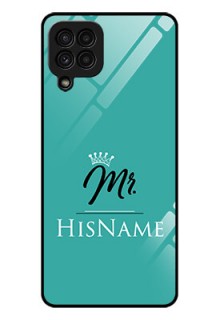 Galaxy A22 4G Custom Glass Phone Case Mr with Name