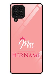 Galaxy A22 4G Custom Glass Phone Case Mrs with Name
