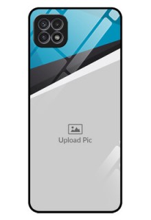 Galaxy A22 5G Photo Printing on Glass Case - Simple Pattern Photo Upload Design