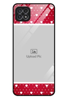 Galaxy A22 5G Photo Printing on Glass Case - Hearts Mobile Case Design