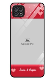 Galaxy A22 5G Custom Glass Phone Case - Valentines Day Design