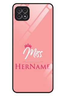 Galaxy A22 5G Custom Glass Phone Case Mrs with Name