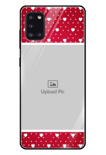 Galaxy A31 Photo Printing on Glass Case  - Hearts Mobile Case Design