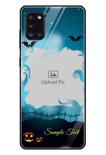 Galaxy A31 Custom Glass Phone Case  - Halloween frame design