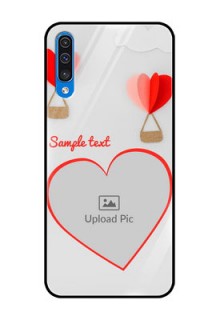 Samsung Galaxy A50 Custom Glass Mobile Case  - Parachute Love Design