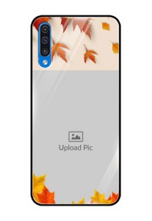 Samsung Galaxy A50 Photo Printing on Glass Case  - Autumn Maple Leaves Design