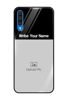 Galaxy A50S Photo with Name on Glass Phone Case
