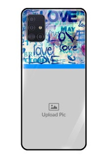 Galaxy A51 Custom Glass Mobile Case  - Colorful Love Design