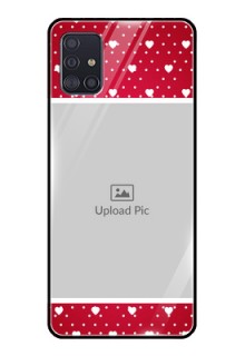 Galaxy A51 Photo Printing on Glass Case  - Hearts Mobile Case Design
